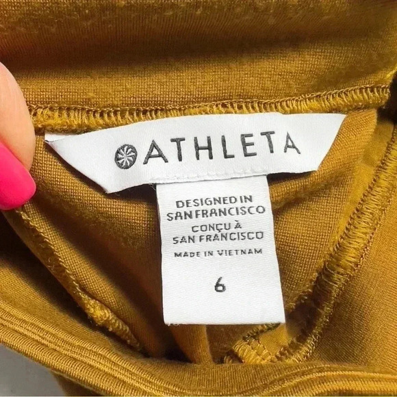 Athleta Eastbound Straight Pant Brass Yellow Sz‎ 6 - Picture 10 of 14